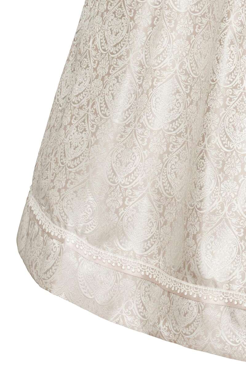 Mini-Dirndl mit transparenter Schrze und Perlen beige Bild 2