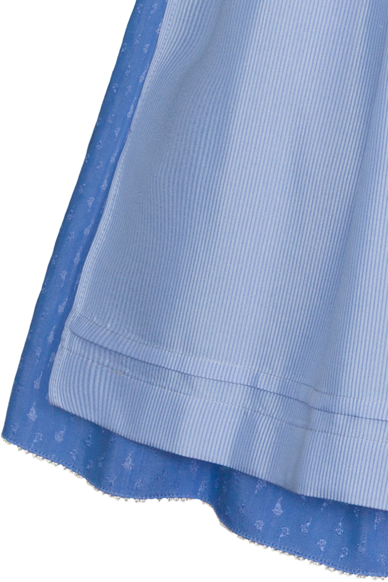 Mini-Dirndl mit Leinen und Herzausschnitt blau Bild 2