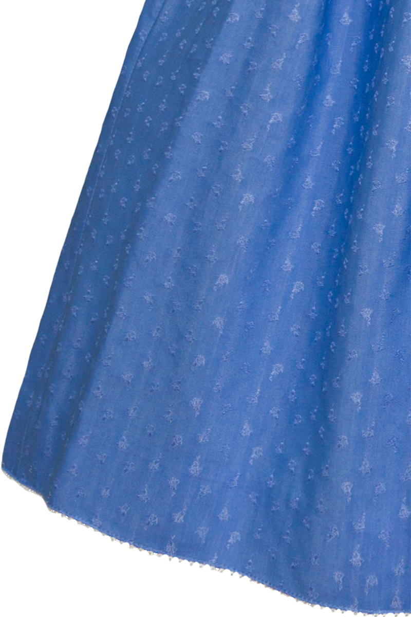 Mini-Dirndl mit Leinen und Herzausschnitt blau Bild 2