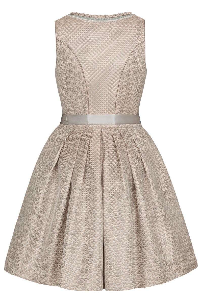 Mini-Dirndl mit Spitzenschrze grau Bild 2