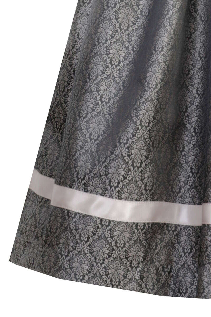 Dirndl Mini mit Schrze aus Spitze anthrazit taupe Bild 2