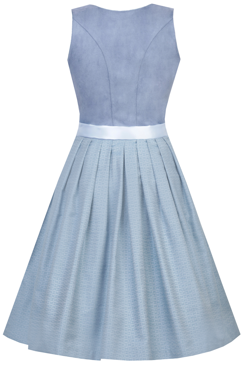 Mini-Dirndl mit Veloursoberteil light denim Bild 2
