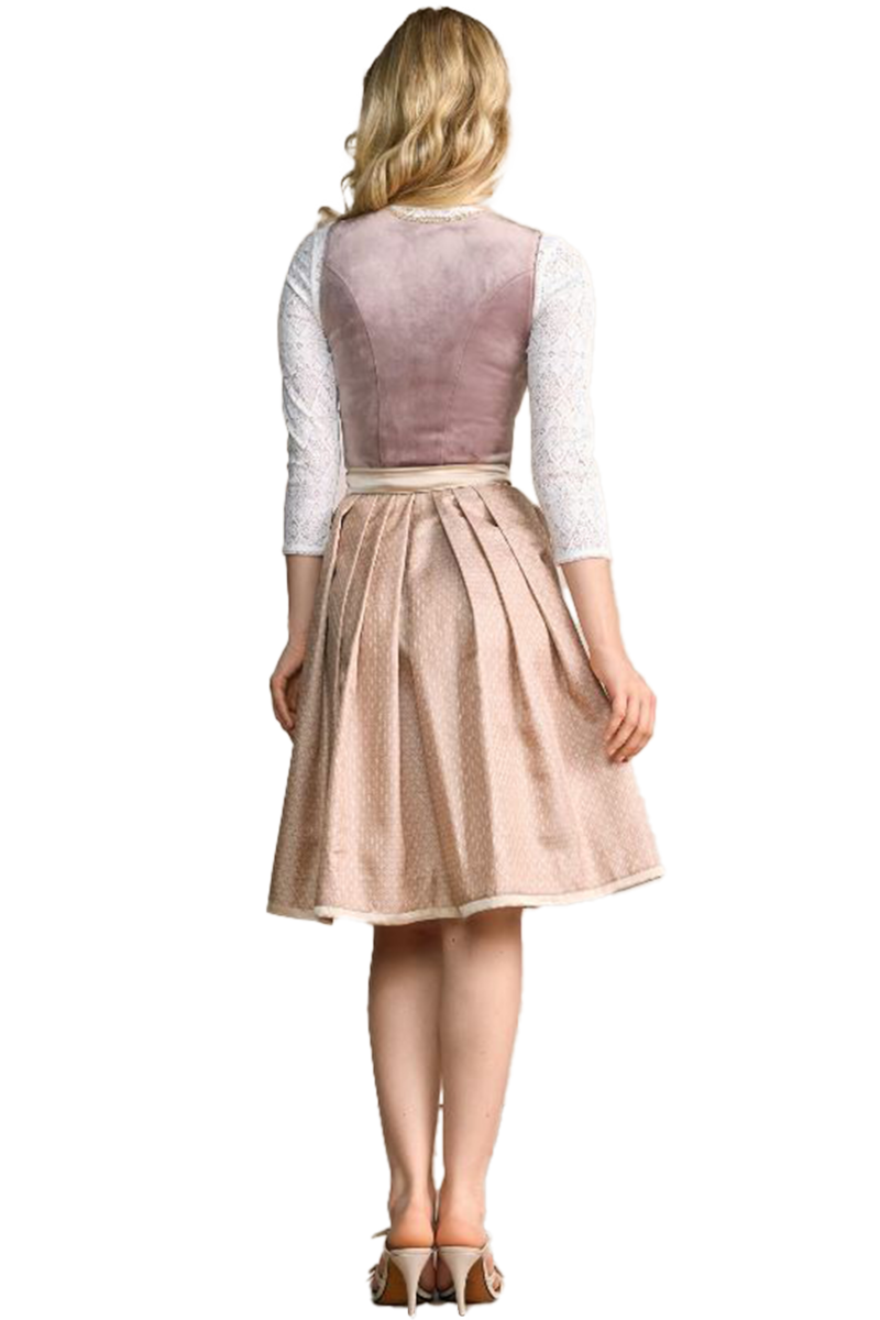 Mini-Dirndl Samt altrosa Bild 2