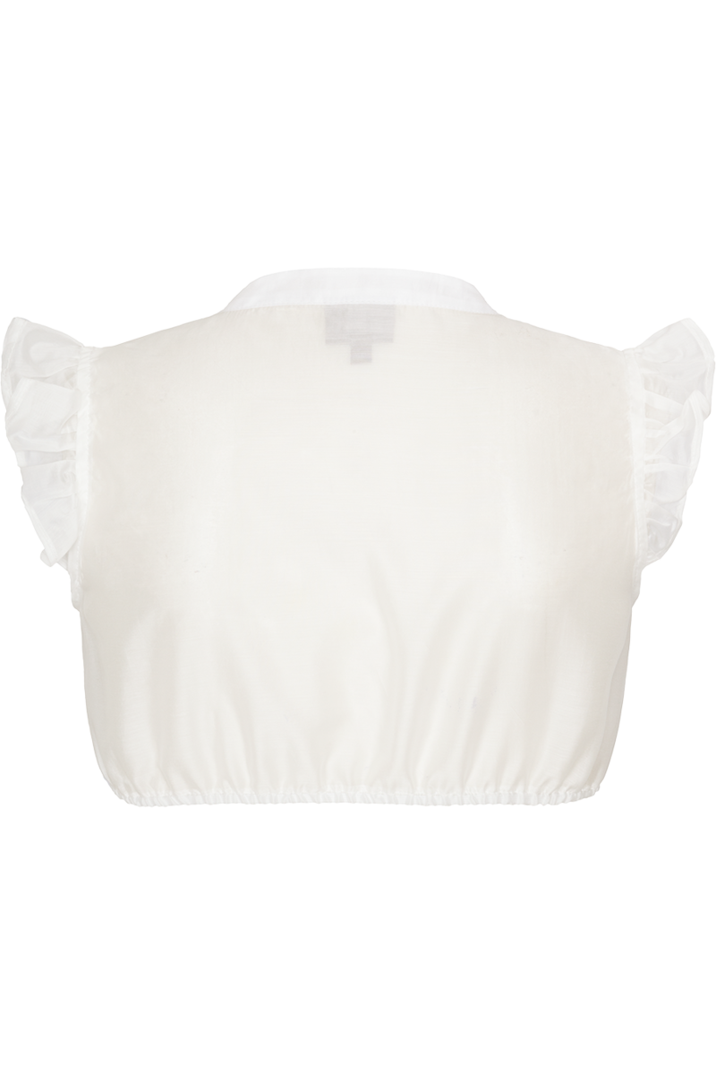 Dirndlbluse mit Flgelrmel transparent wei Bild 2