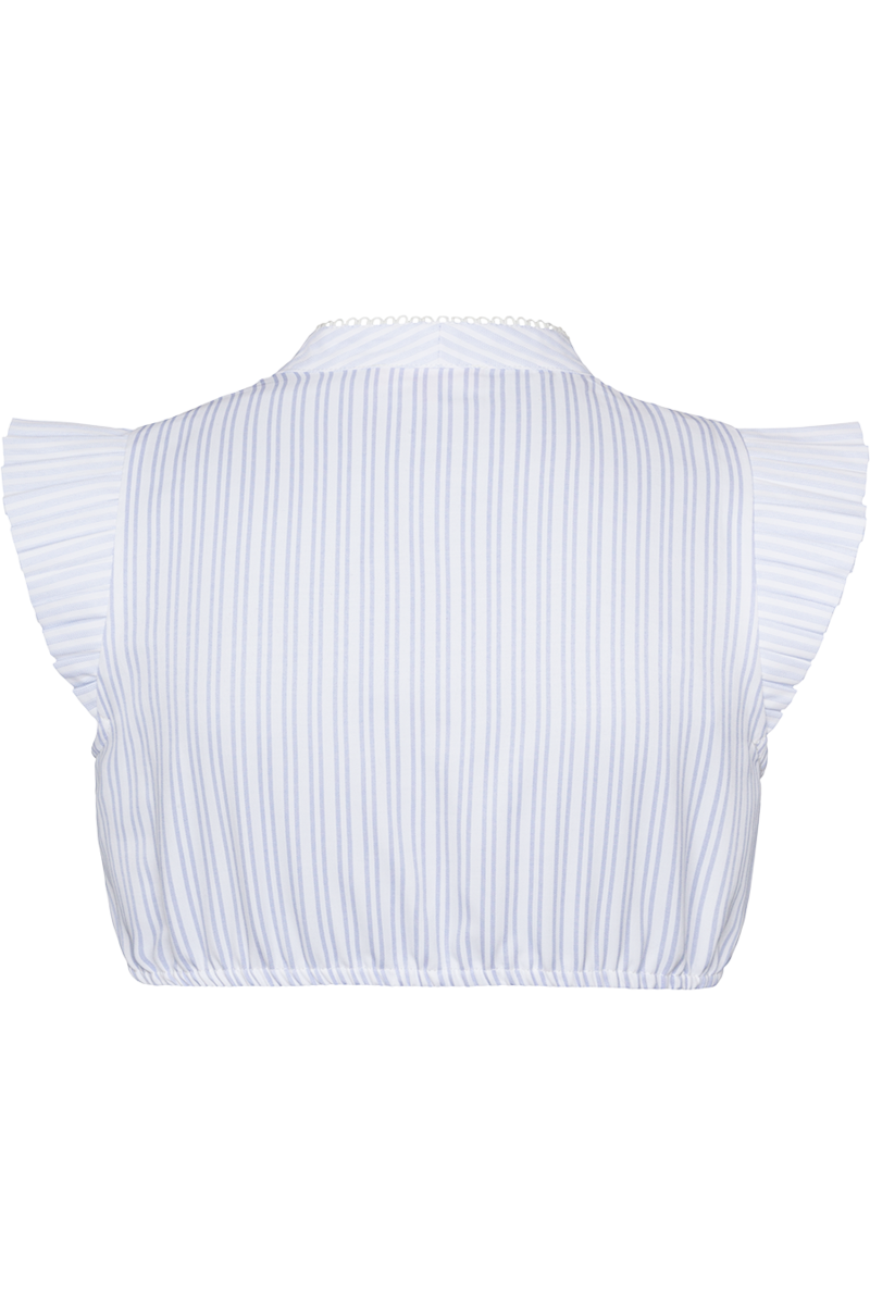 Dirndlbluse mit Flgelrmel gestreift blau Bild 2