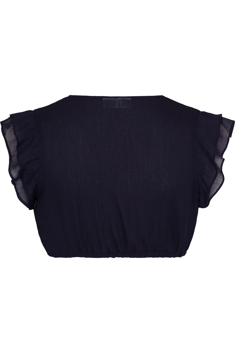 Dirndlbluse mit Flgelrmeln und V-Ausschnitt marine Bild 2