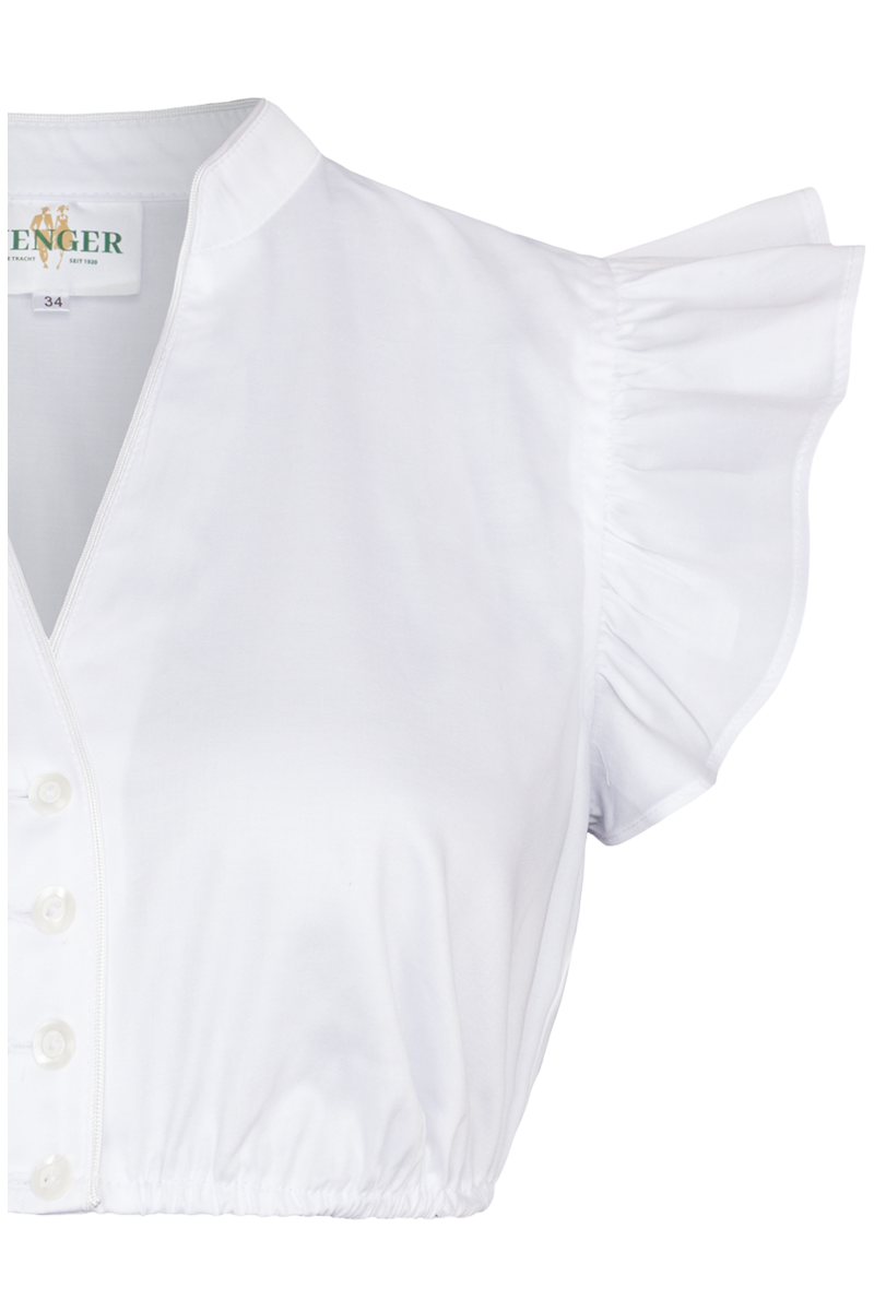 Stretch-Dirndlbluse mit Flgelarm wei Bild 2
