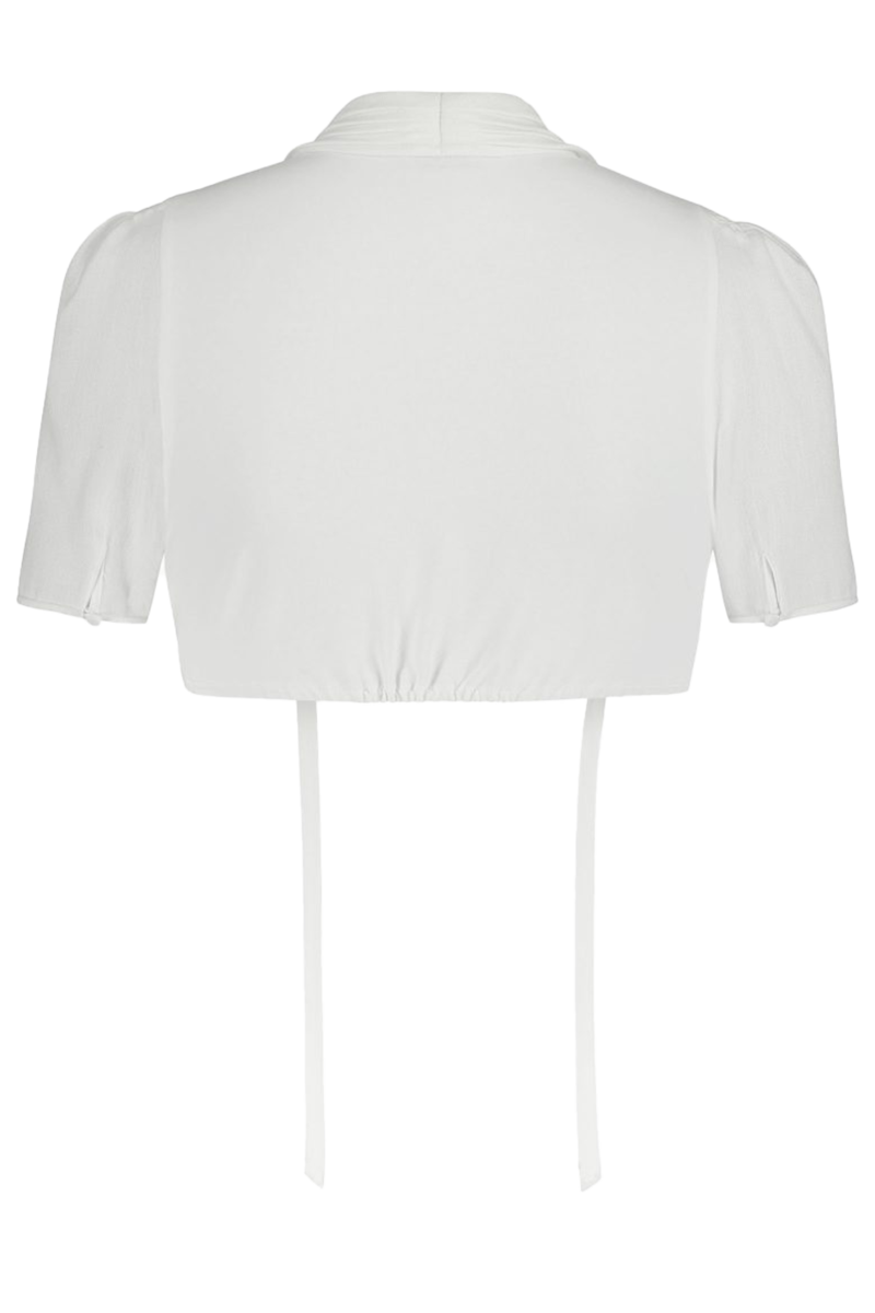 Dirndlbluse mit Schalkragen reinwei Bild 2