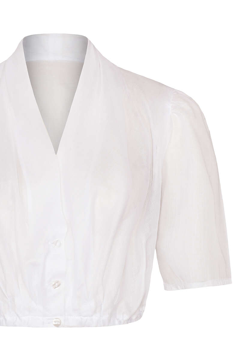 Dirndlbluse mit Kelchkragen wei Bild 2
