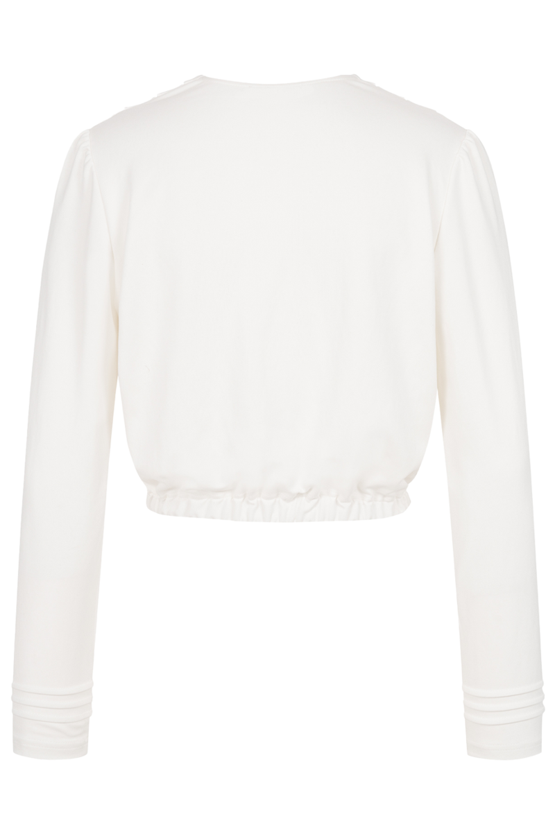 Dirndlbluse V-Ausschnitt in Wickeloptik white Bild 2