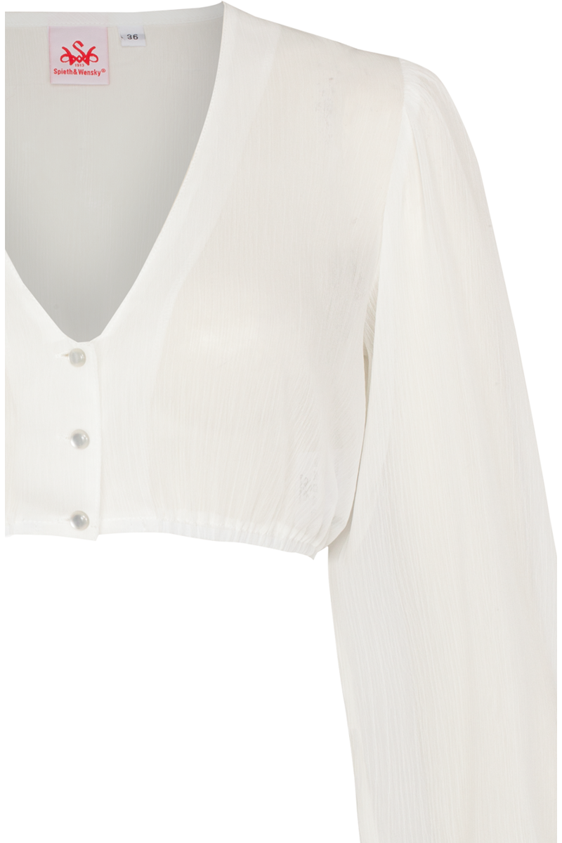 Dirndlbluse mit langen weiten rmeln offwhite Bild 2