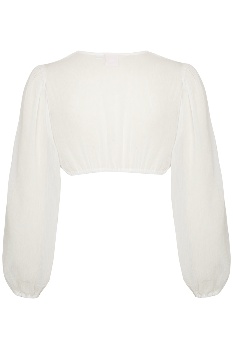 Dirndlbluse mit langen weiten rmeln offwhite Bild 2