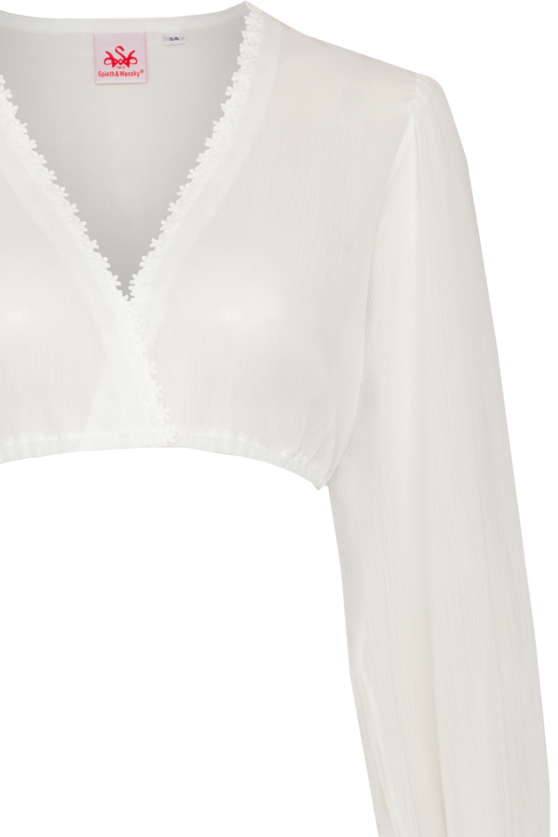 Dirndlbluse transparent mit weiten langen rmeln offwhite Bild 2