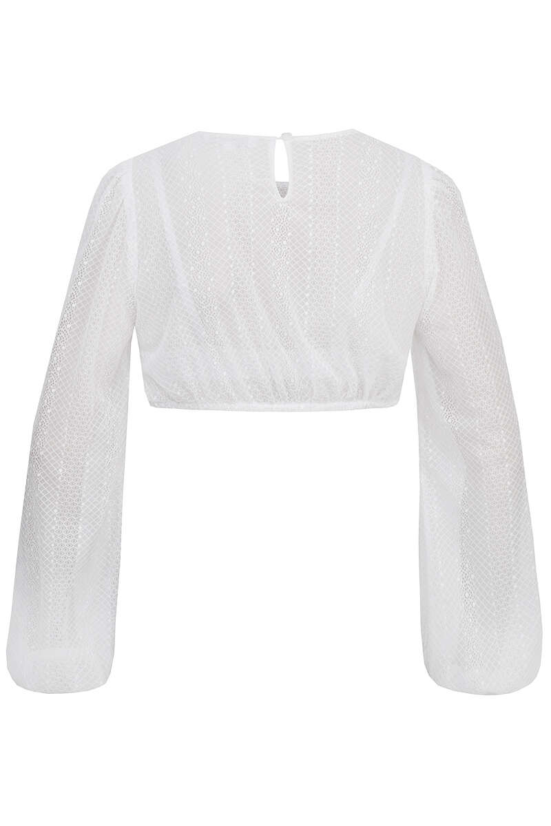 Dirndlbluse mit langen rmeln offwhite Bild 2