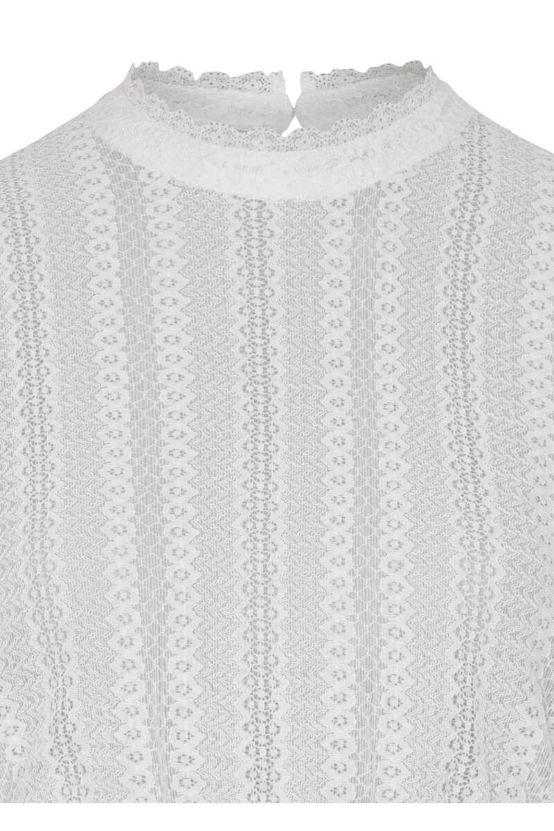 Damen Dirndlbluse langarm mit Spitze wei Bild 2
