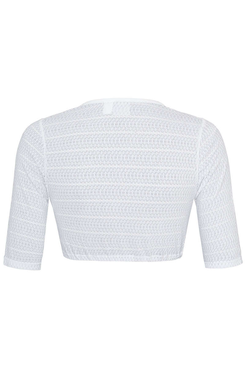 Dirndlbluse mit V-Ausschnitt wei Bild 2