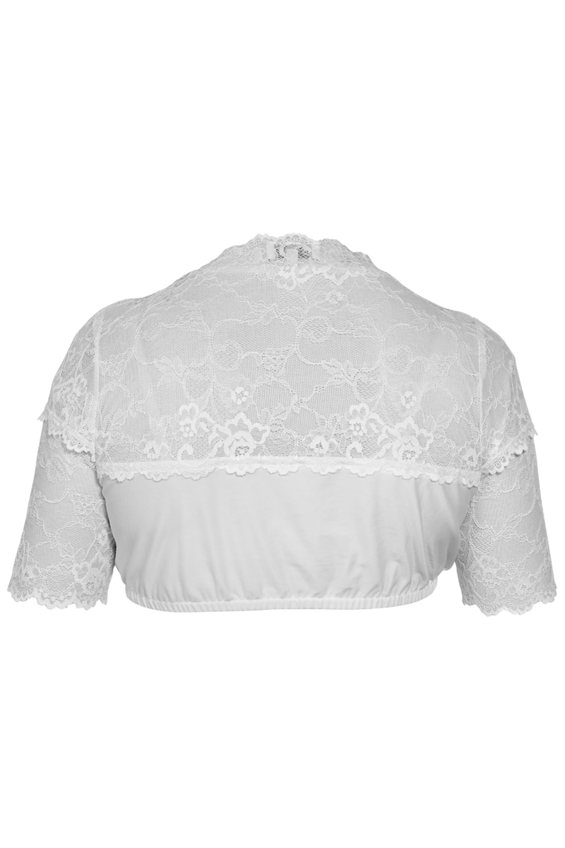 Dirndlbluse mit Spitze und halblangen rmeln offwhite Bild 2