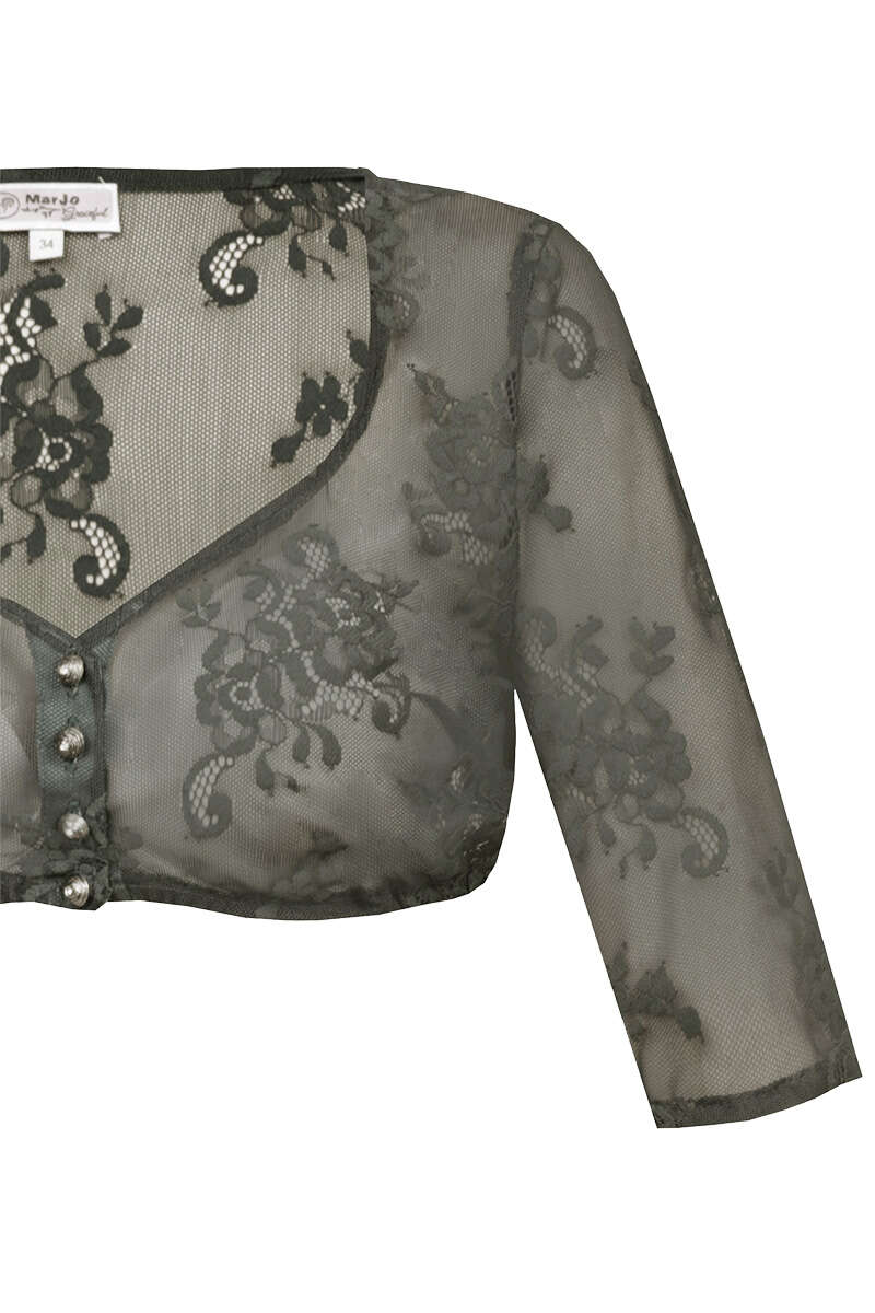 Dirndlbluse mit halblangen rmeln flaschengrn Bild 2