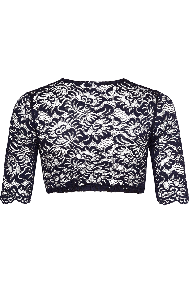 Dirndlbluse aus Spitze dunkelblau Bild 2