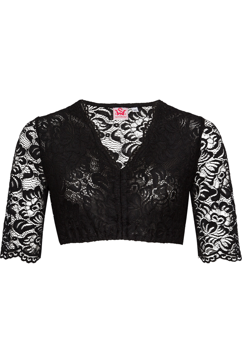 Dirndlbluse aus Spitze schwarz