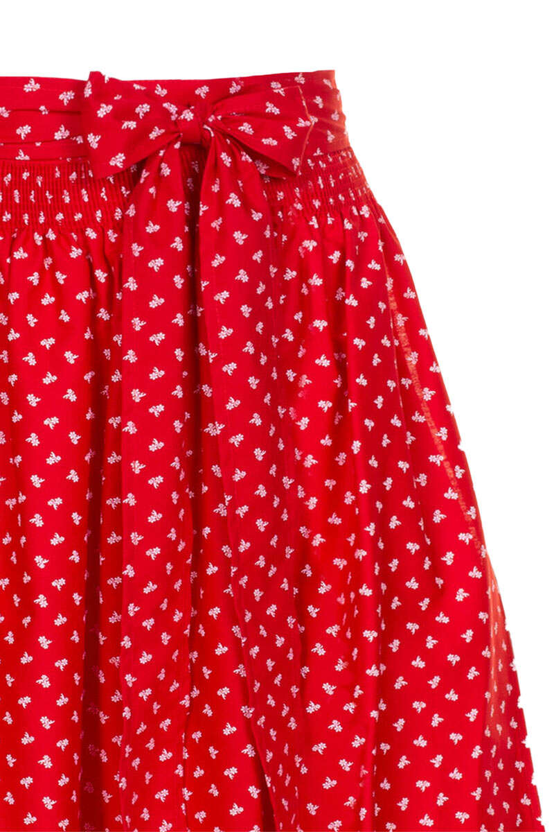 Midi-Dirndlschrze mit Blumenmuster 70 cm rot Bild 2