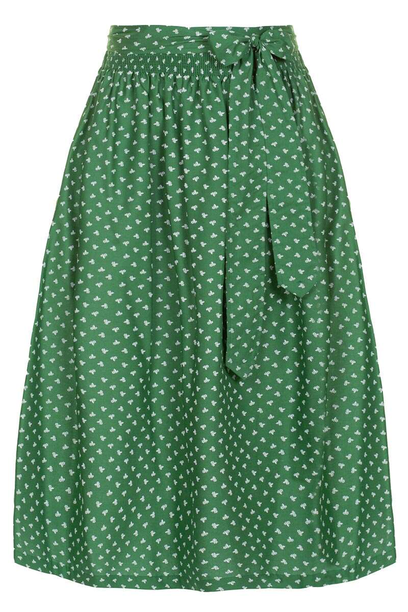 Lange Dirndlschrze mit Blumenmuster 95 cm grn