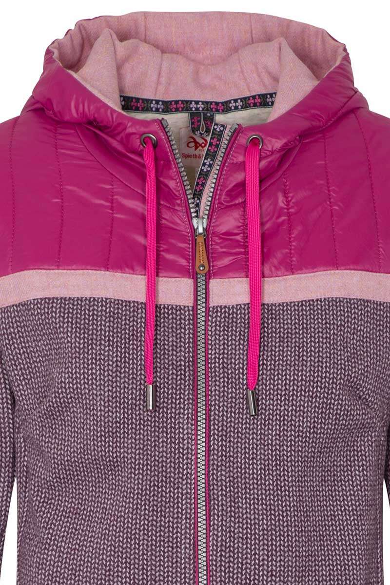 Alpine Damen Outdoorjacke mit Kapuze beere rosa Bild 2