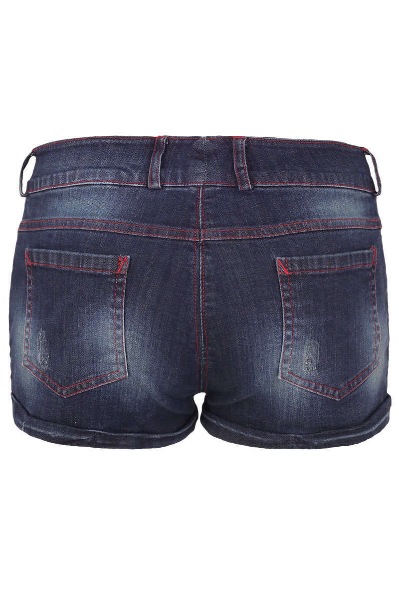 Damen Jeansshorts in Lederhosenoptik Bild 2