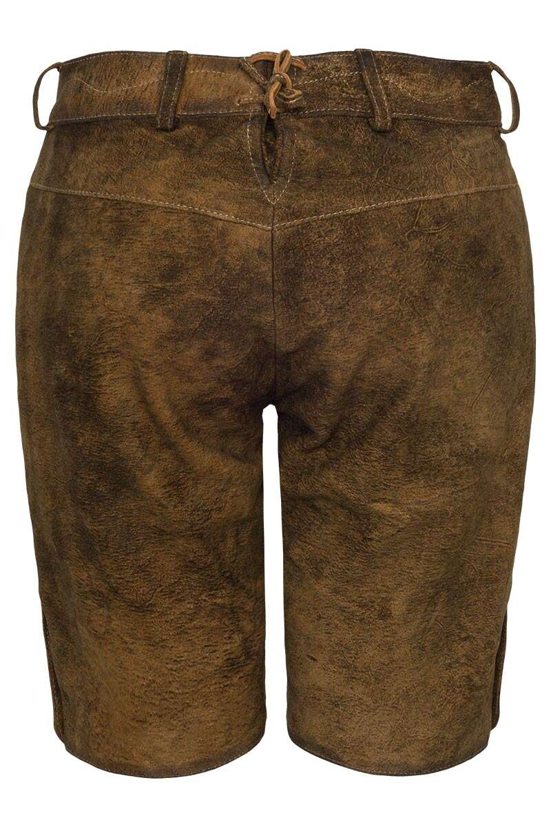 Damen Lederhose Bermuda mandel natur Bild 2