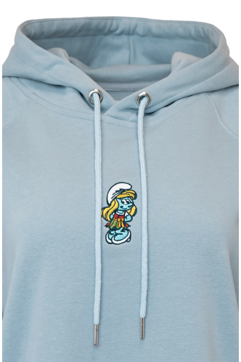 Damen Pullover Schlumpfine hellblau Bild 2