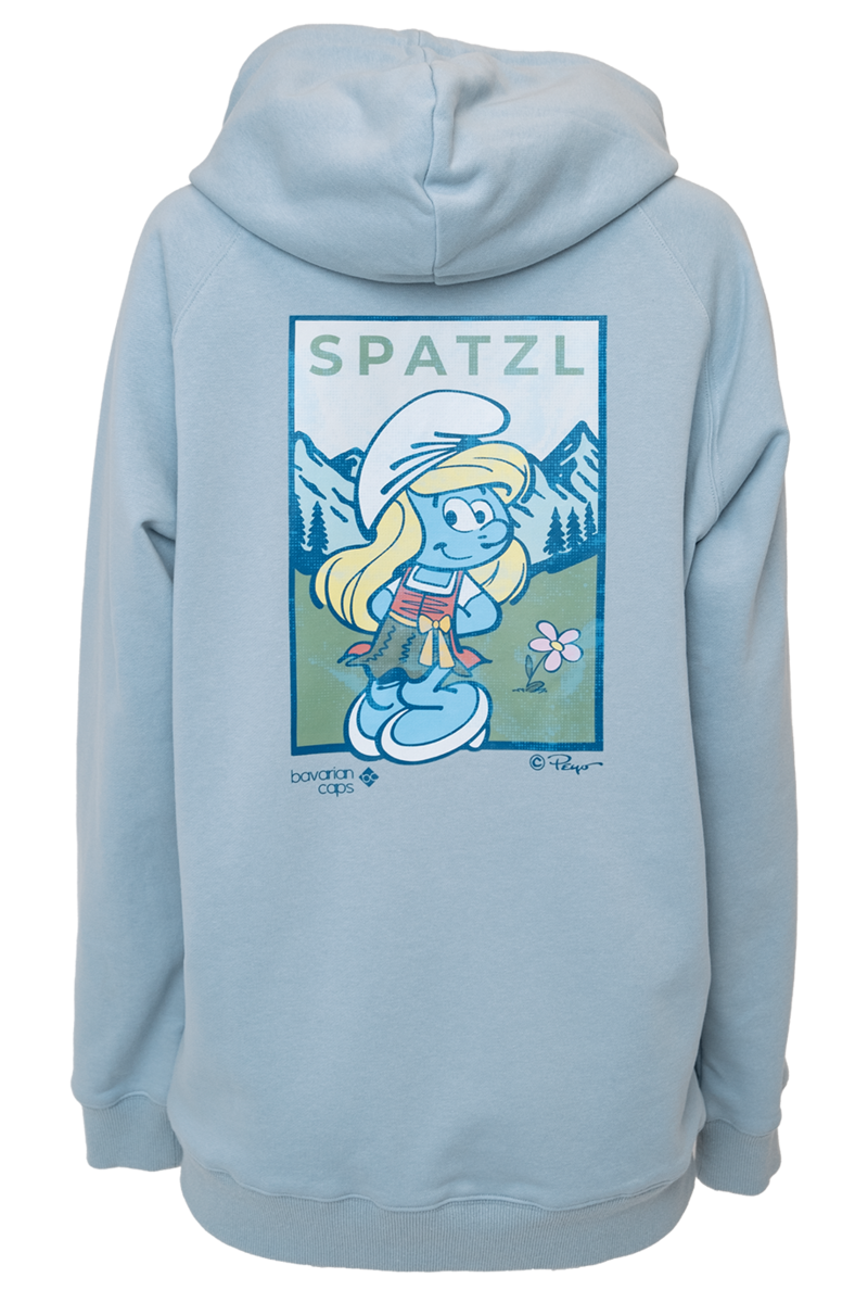 Damen Pullover Schlumpfine hellblau Bild 2