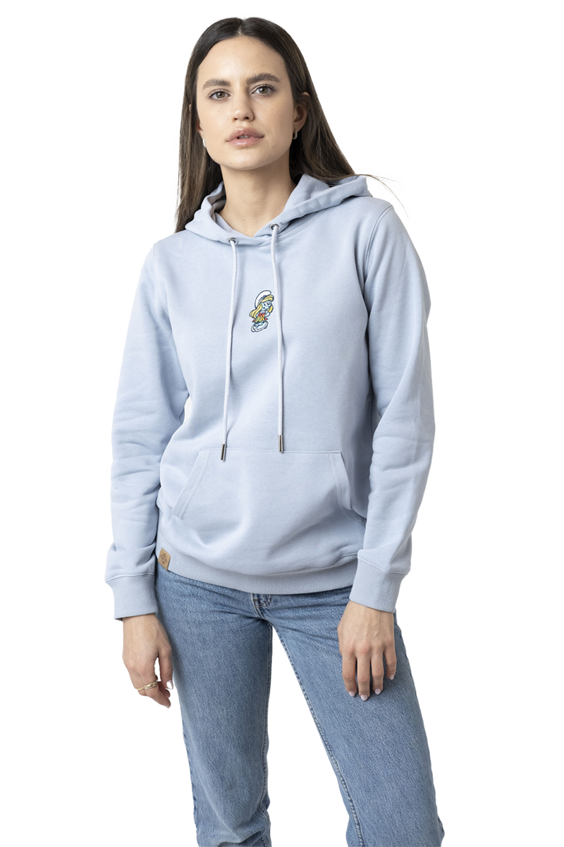 Damen Pullover Schlumpfine hellblau Bild 2