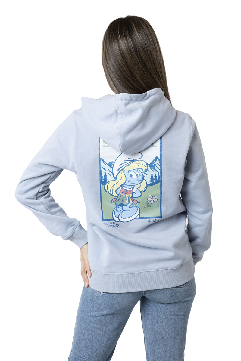 Damen Pullover Schlumpfine hellblau Bild 2