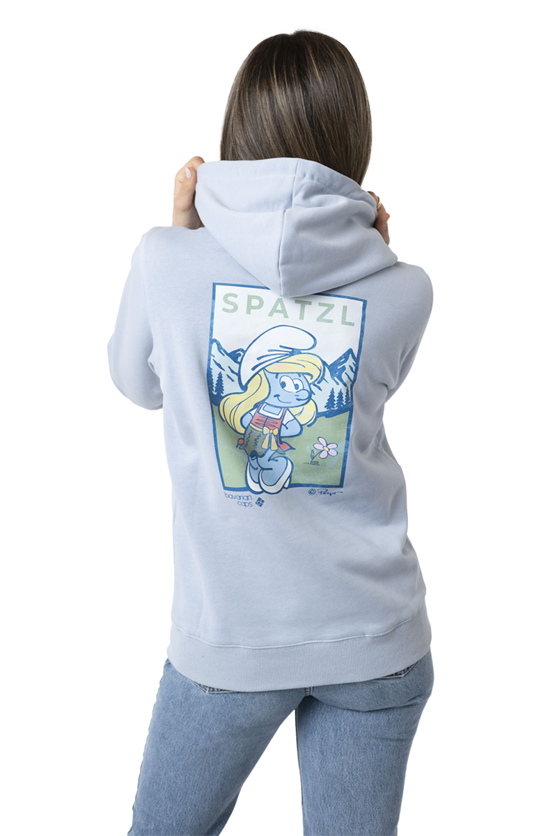 Damen Pullover Schlumpfine hellblau Bild 2