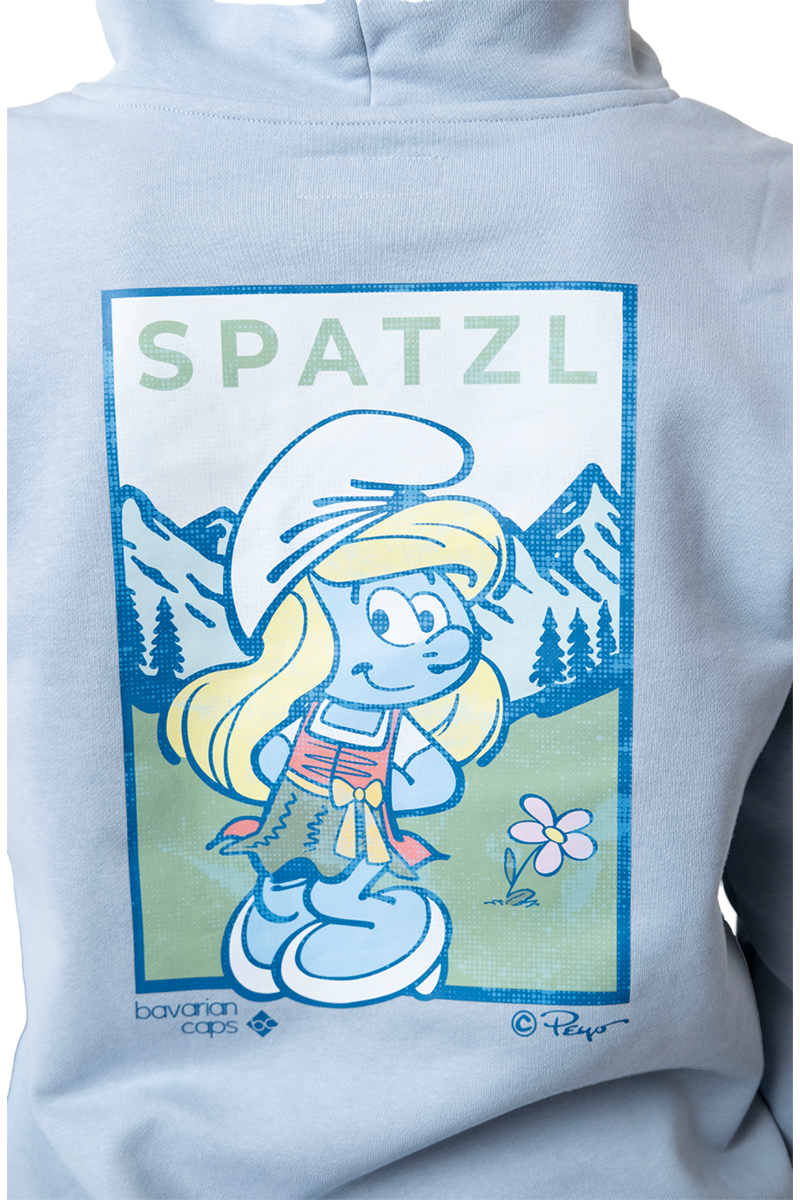 Damen Pullover Schlumpfine hellblau Bild 2