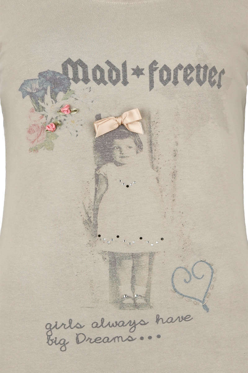 Trachten Damen T-Shirt 'Madl forever' oliv Bild 2