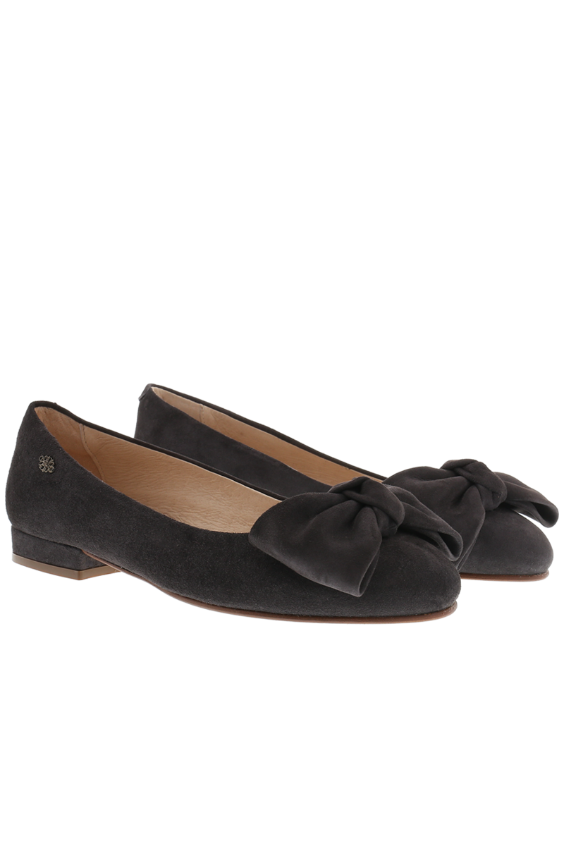 Trachten-Pumps mit Schleife navy