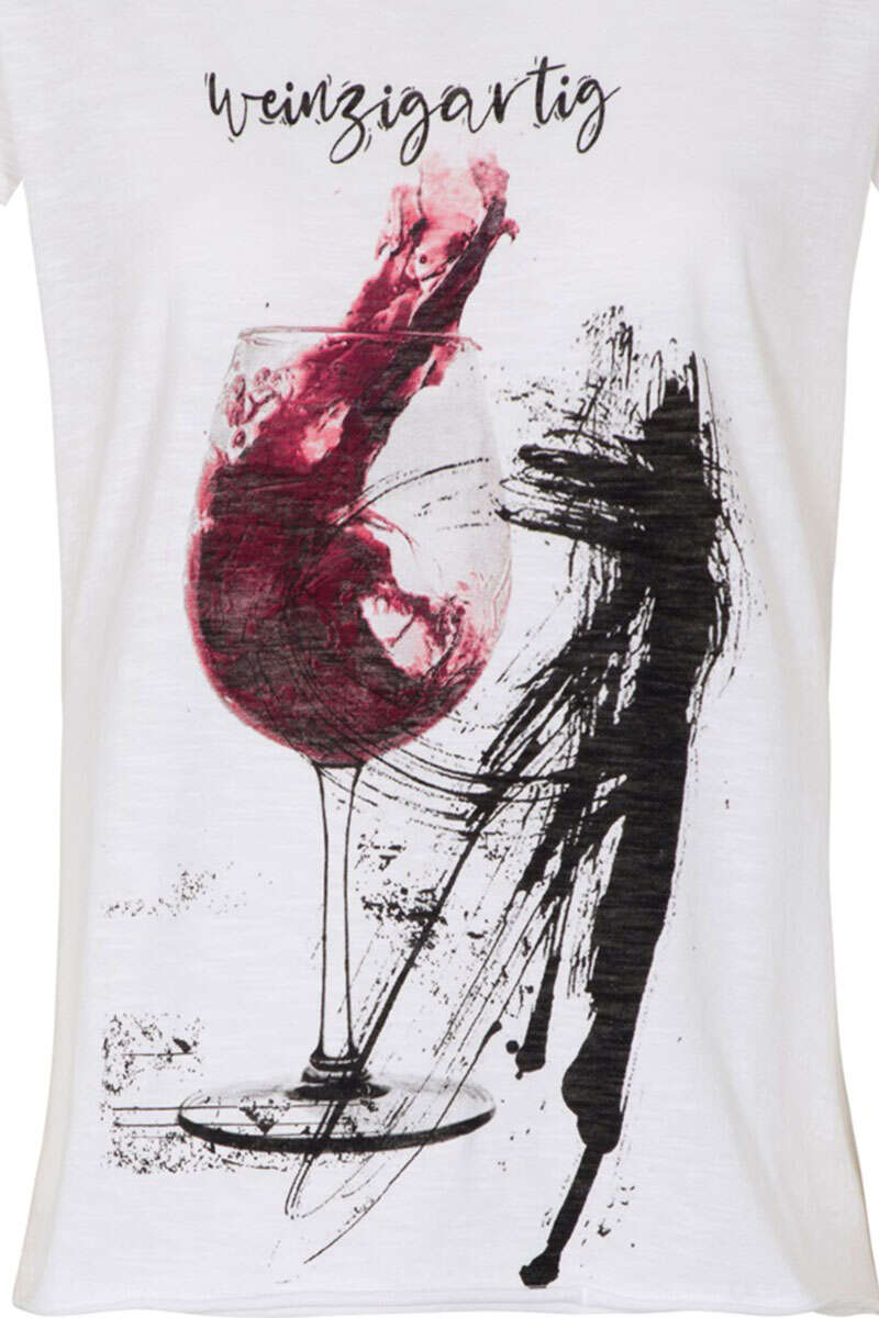 Damen T-Shirt 'WEINzigartig' wei Bild 2