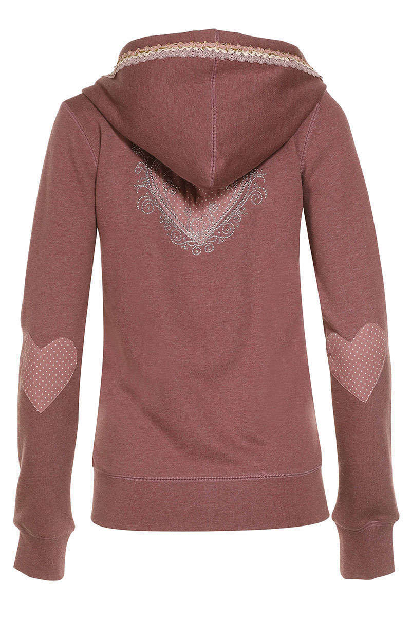 Damen Trachten Sweat-Jacke rose Bild 2