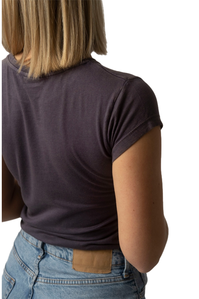 Damen T-Shirt 'Pumuckl Blume' anthrazit Bild 2