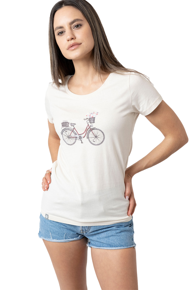 Damen T-Shirt 'Expresslieferdienst' naturcreme Bild 2
