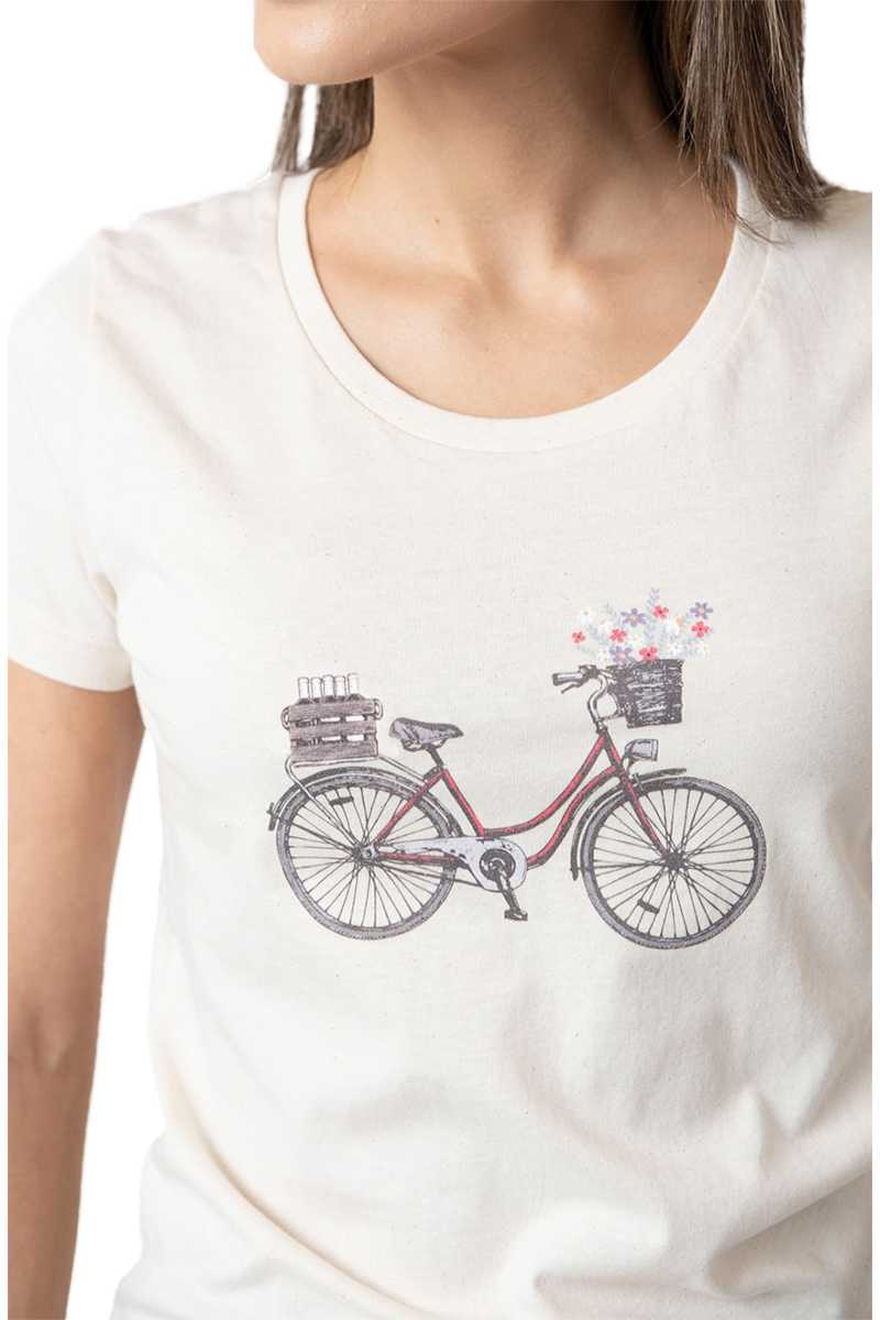 Damen T-Shirt 'Expresslieferdienst' naturcreme Bild 2