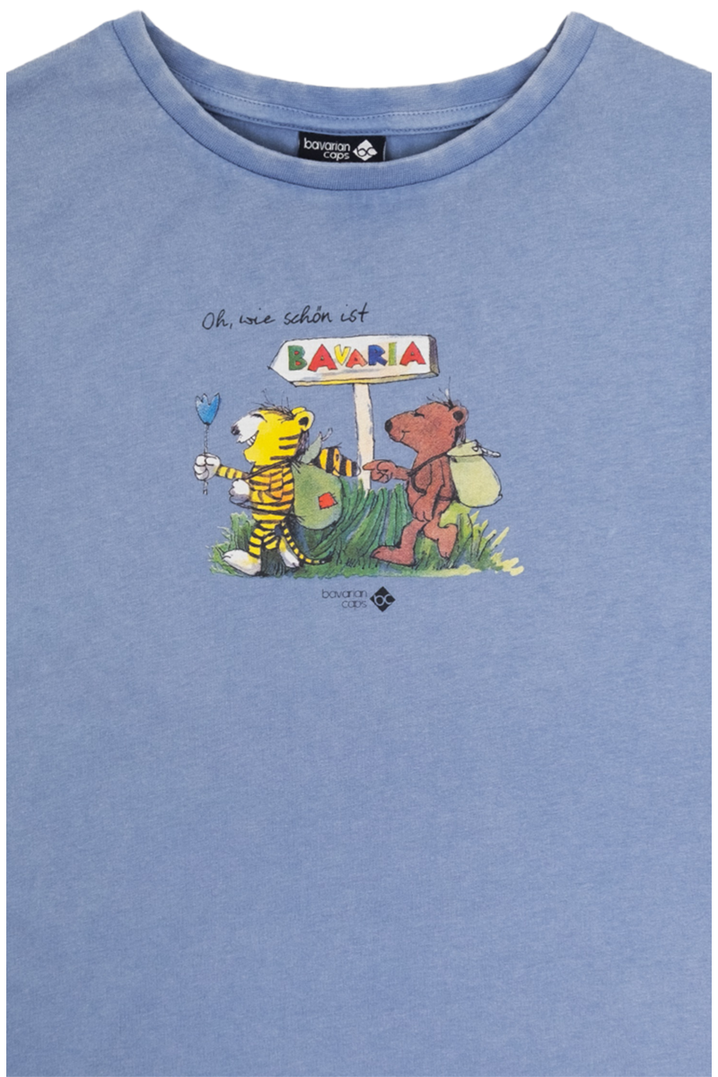 Damen T-Shirt 'Oh wie schn ist Bavaria' hellblau Bild 2