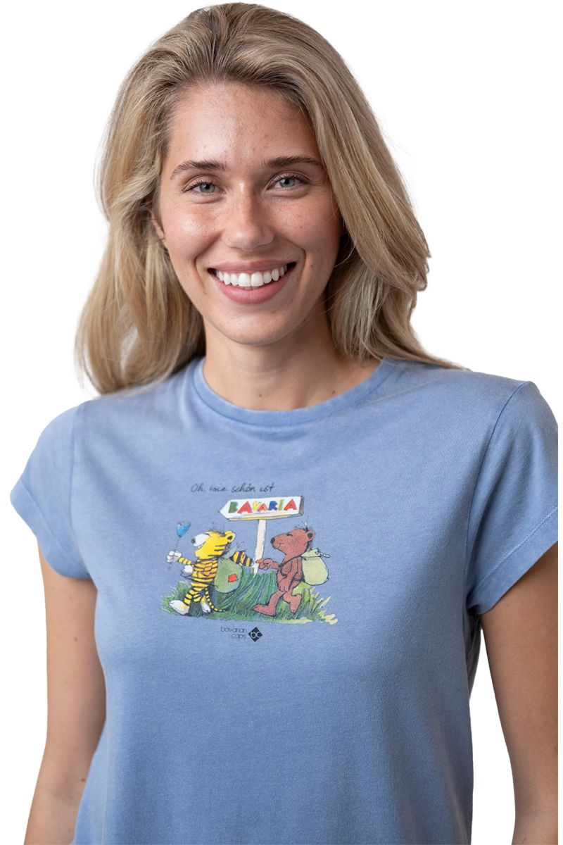 Damen T-Shirt 'Oh wie schn ist Bavaria' hellblau Bild 2