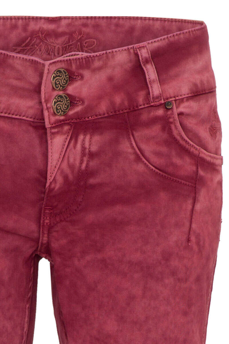 Damen Trachtenjeans Bermuda weinrot Bild 2