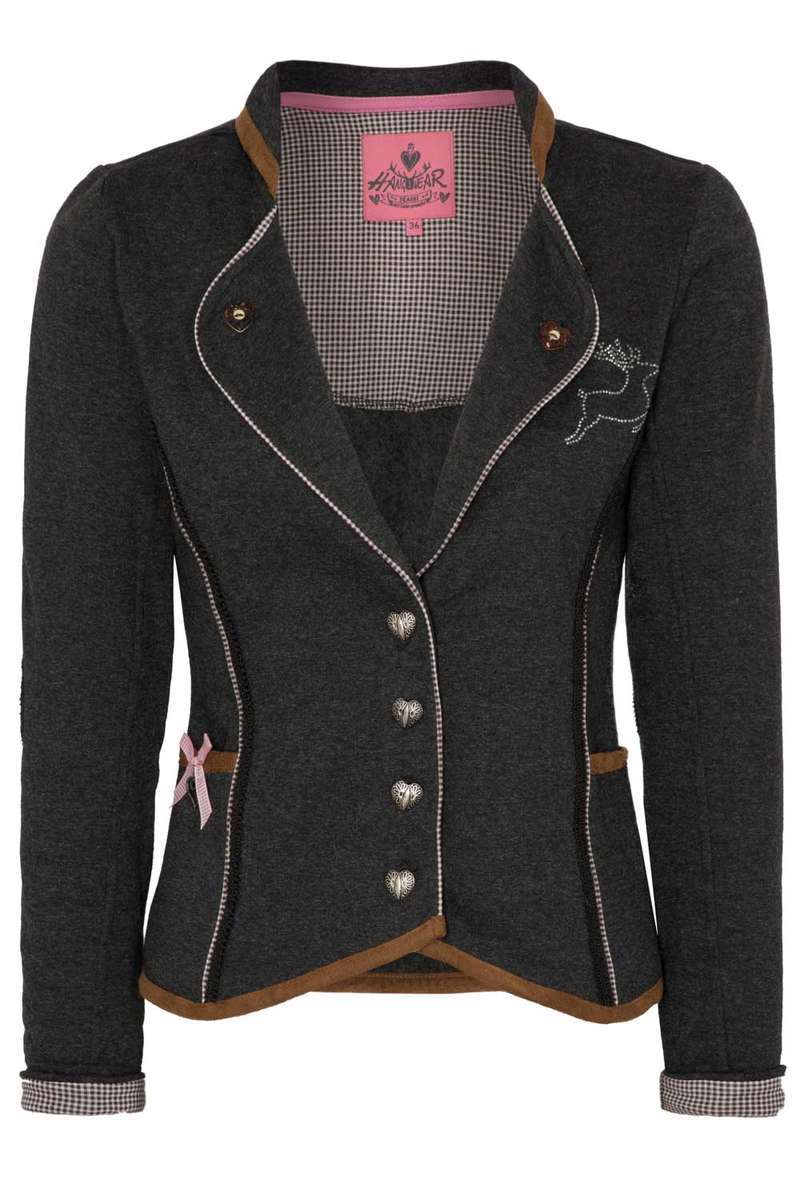 Damen Sweatblazer anthrazit