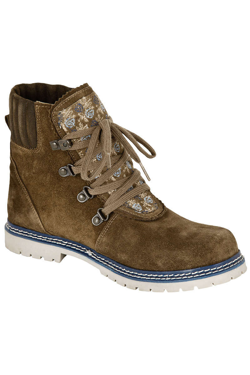 Damen Trachten Boots khaki blau