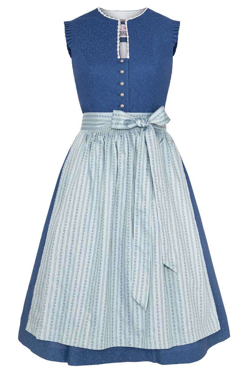 Dirndl midi hochgeschlossen knigsblau