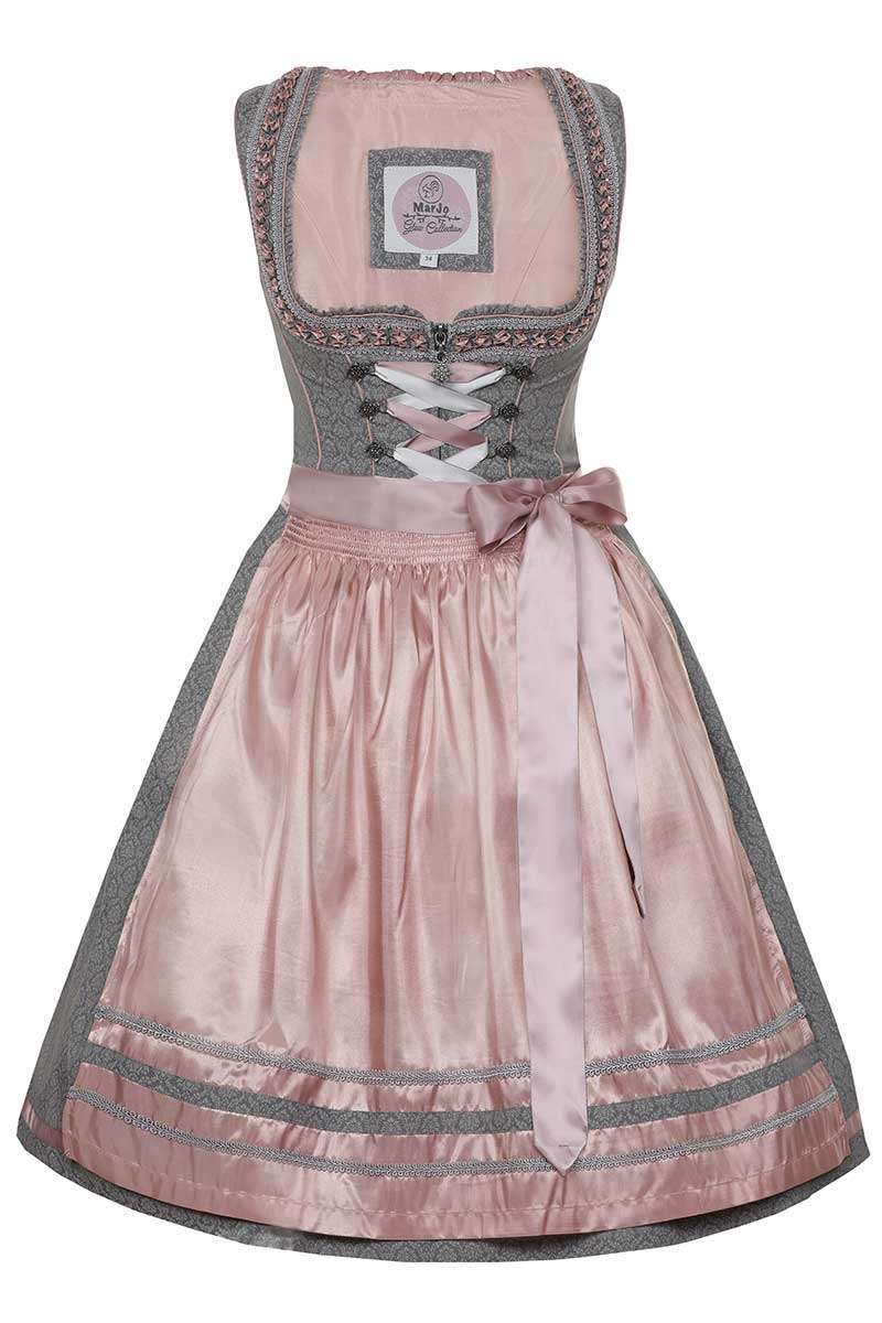 Mini Dirndl grau altrosa