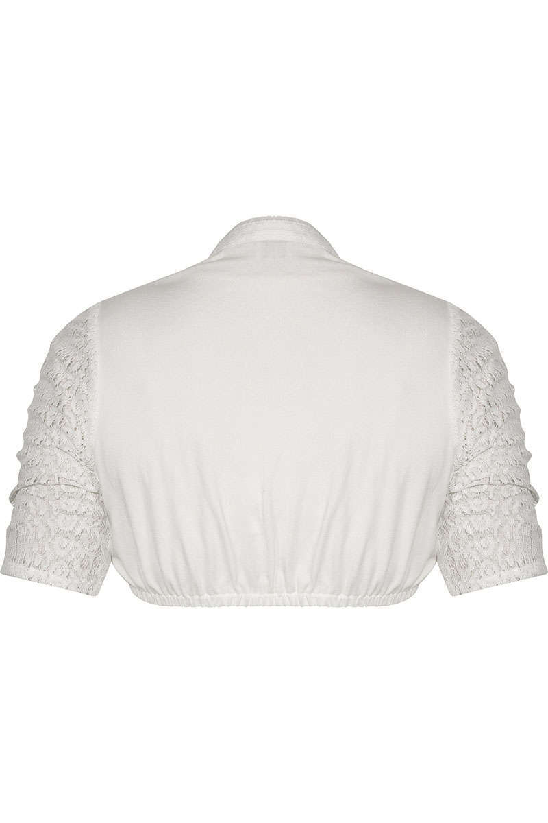 Spitzen-Dirndlbluse hochgeschlossen wei Bild 2